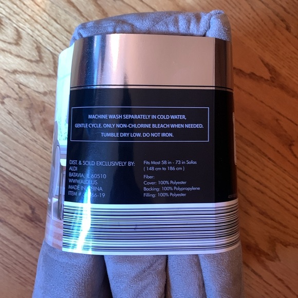 NWT HUNTINGTON HOME SIGNATURE FURNITURE COVER, gray - Picture 3 of 3